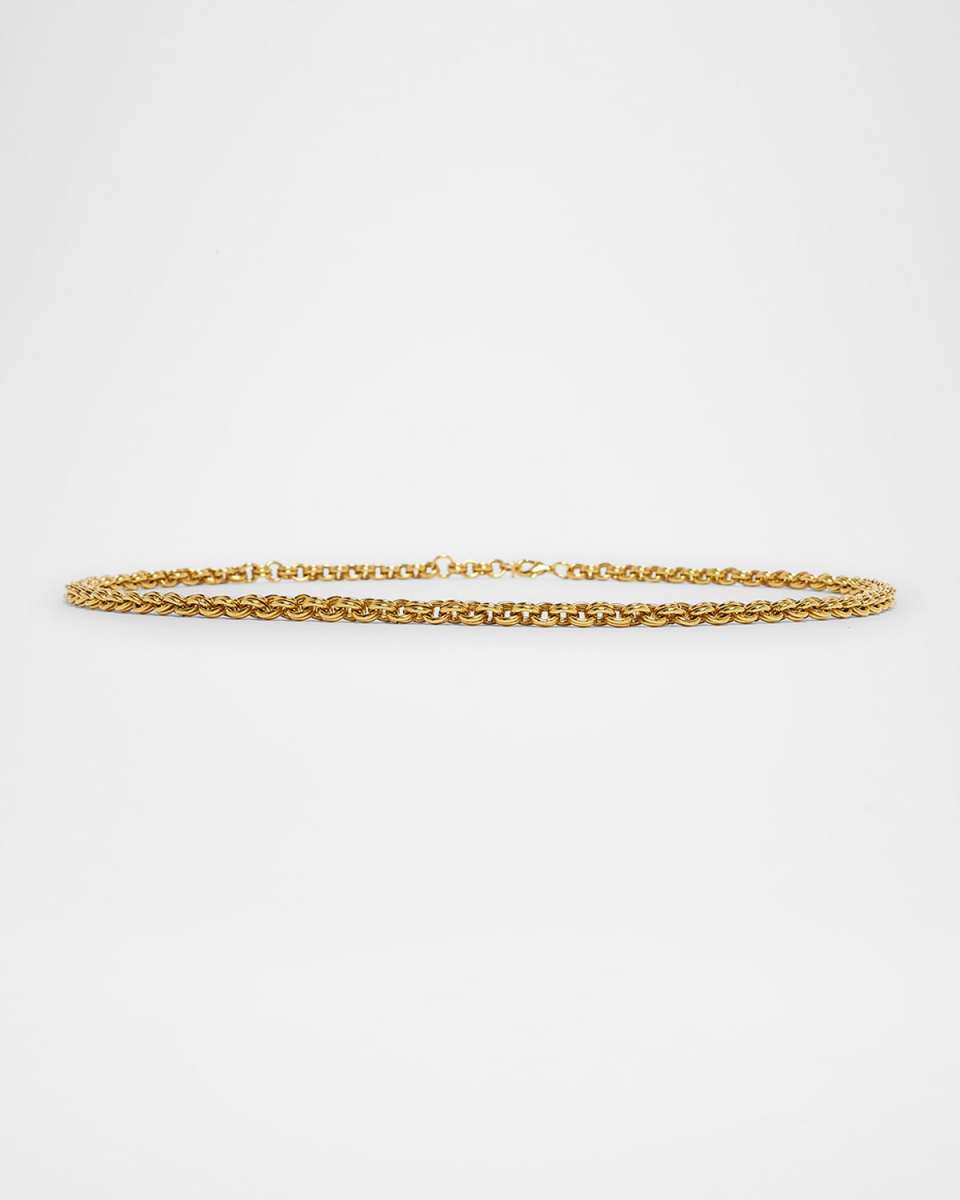 Skinny Brass Chain Belt